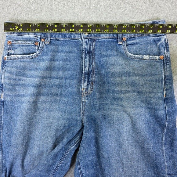 American Eagle Super High-Rise Baggy Wide Leg Jeans Women 16 Long Blue - Picture 11 of 15